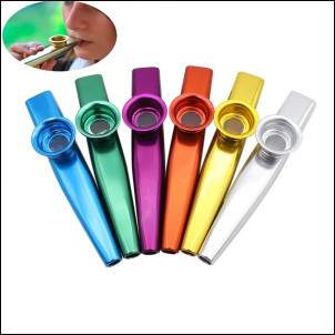 Simple Design Lightweight Kazoo Aluminum Alloy Metal For Guitar Instrument Music Lovers Instrument 12*2.5cm 6 Colors Optional loopbonplan